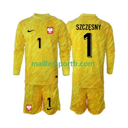 Maillot de Foot Pologne Szczesny 1 Gardien Enfant Domicile 2024 ML